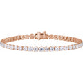 7 CTW Lab-Grown Diamond Low Profile Line Bracelet in 14k rose gold