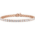 16.5 CTW Lab-Grown Diamond Lightweight Line Bracelet in 14k rose gold