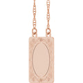 Engravable Floral Necklace in 14k rose gold