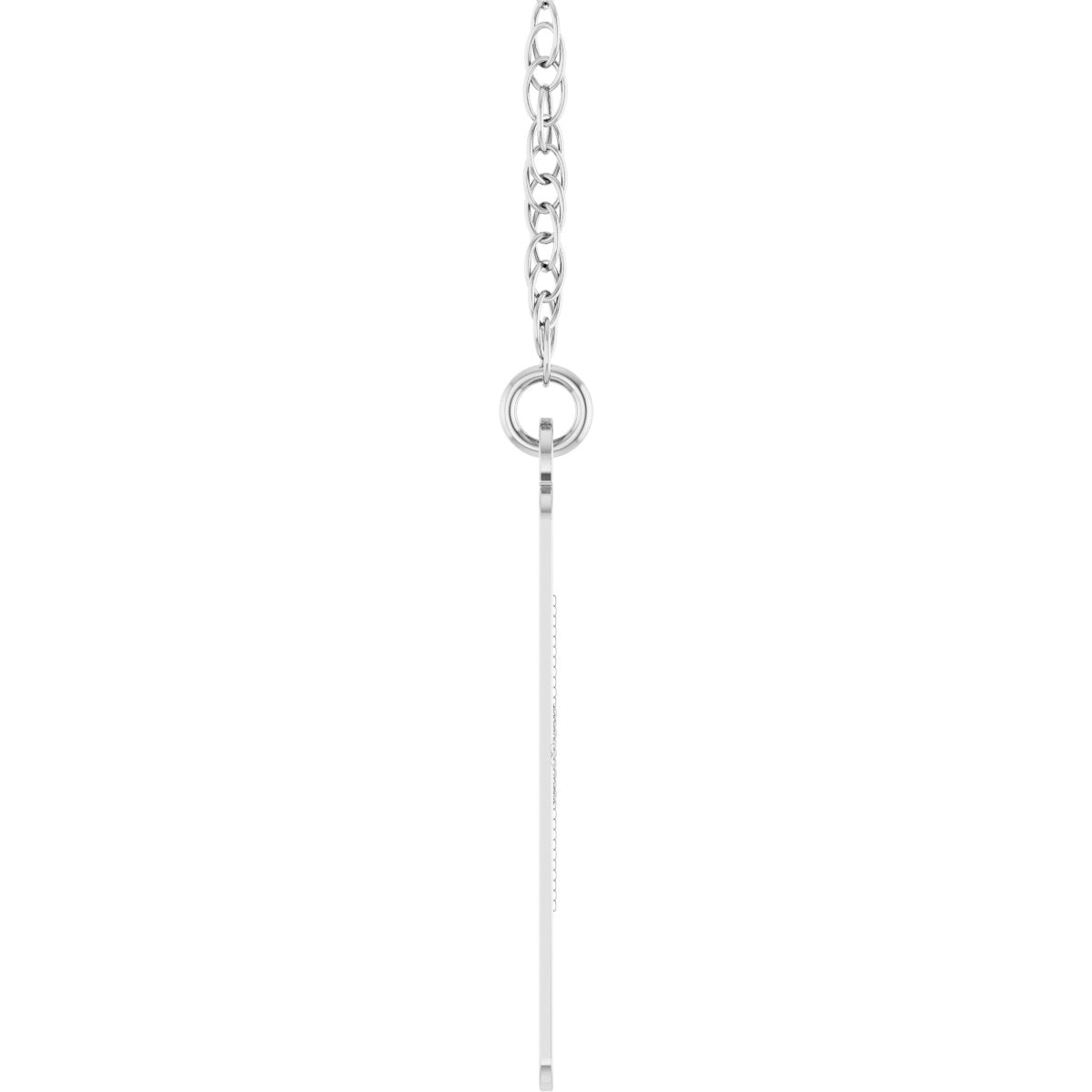 Engravable Floral Necklace in 14k white gold