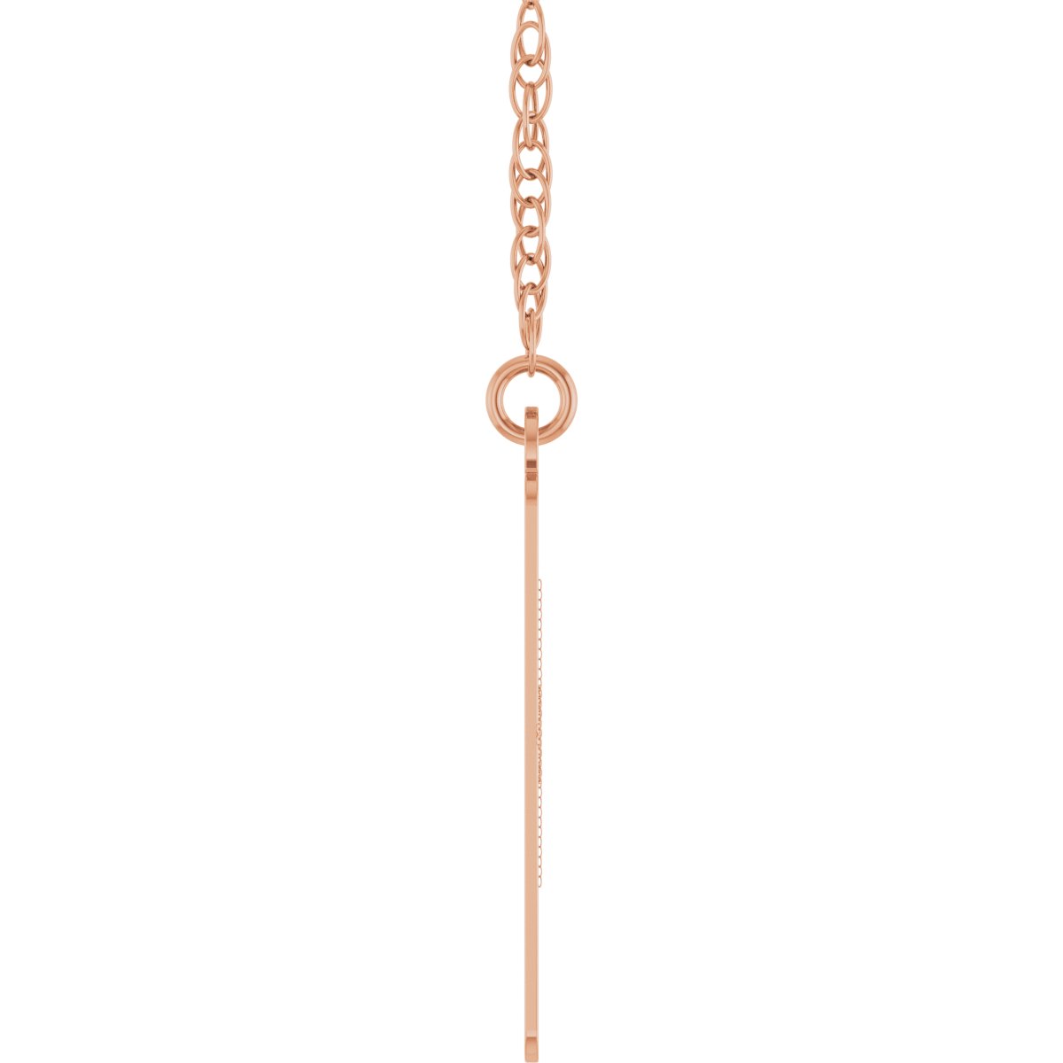 Engravable Floral Necklace in 14k rose gold