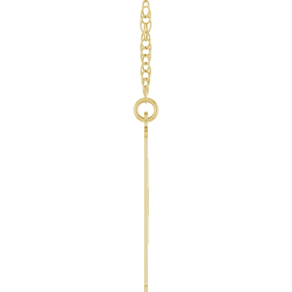 Engravable Floral Necklace in 14k yellow gold