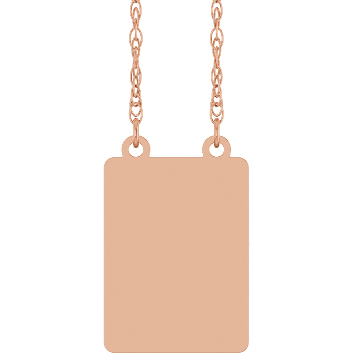 Engravable Floral Necklace in 14k rose gold