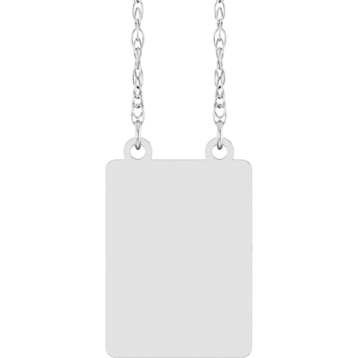 Engravable Floral Necklace in 14k white gold