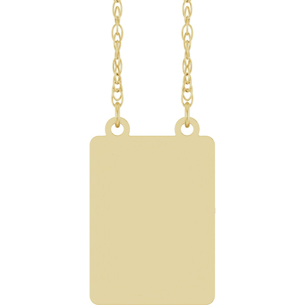 Engravable Floral Necklace in 14k yellow gold
