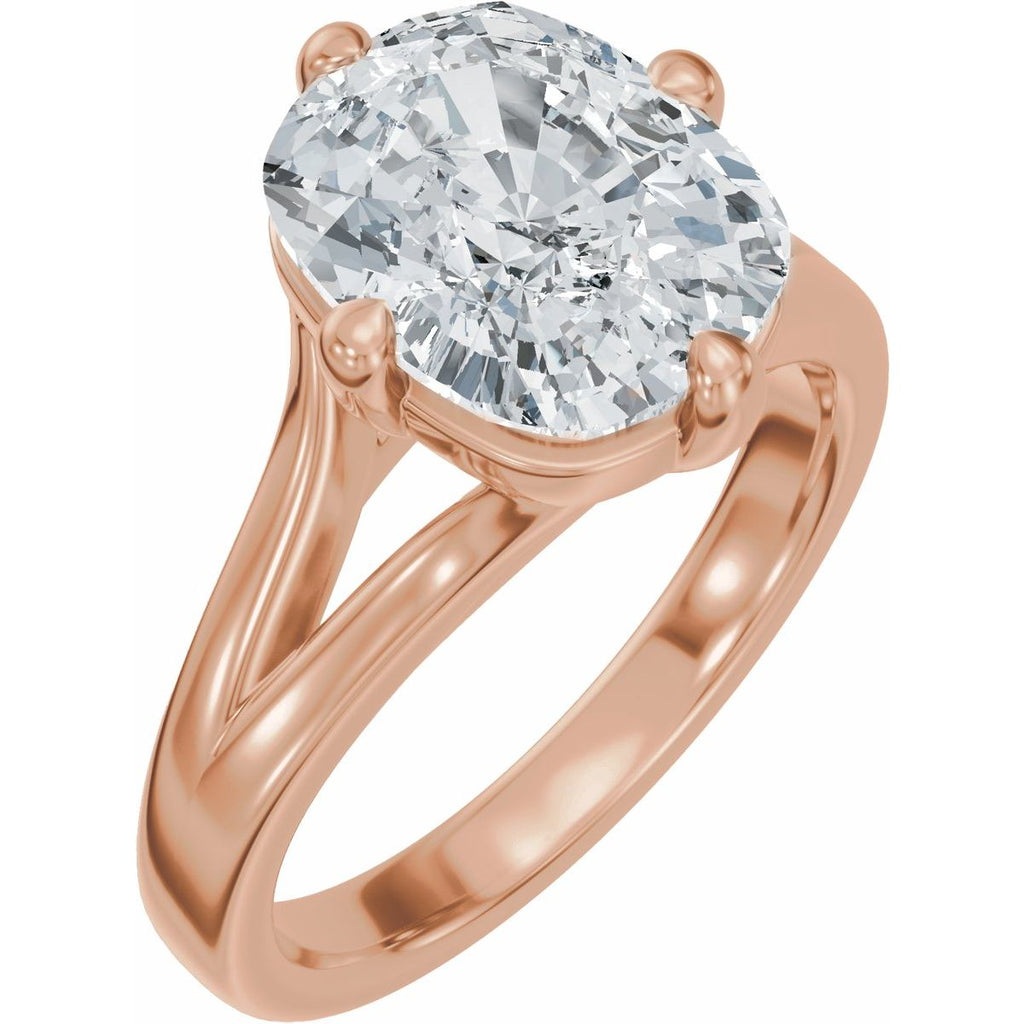 3 CTW Lab-Grown Diamond Engagement Ring in 14k rose gold