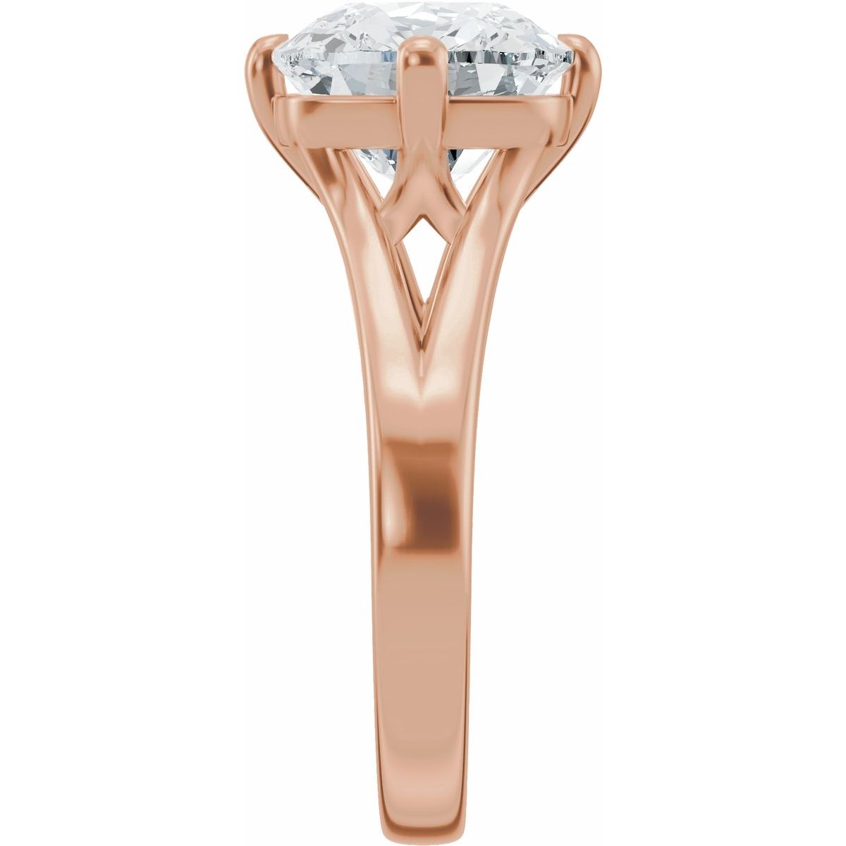 3 CTW Lab-Grown Diamond Engagement Ring in 14k rose gold