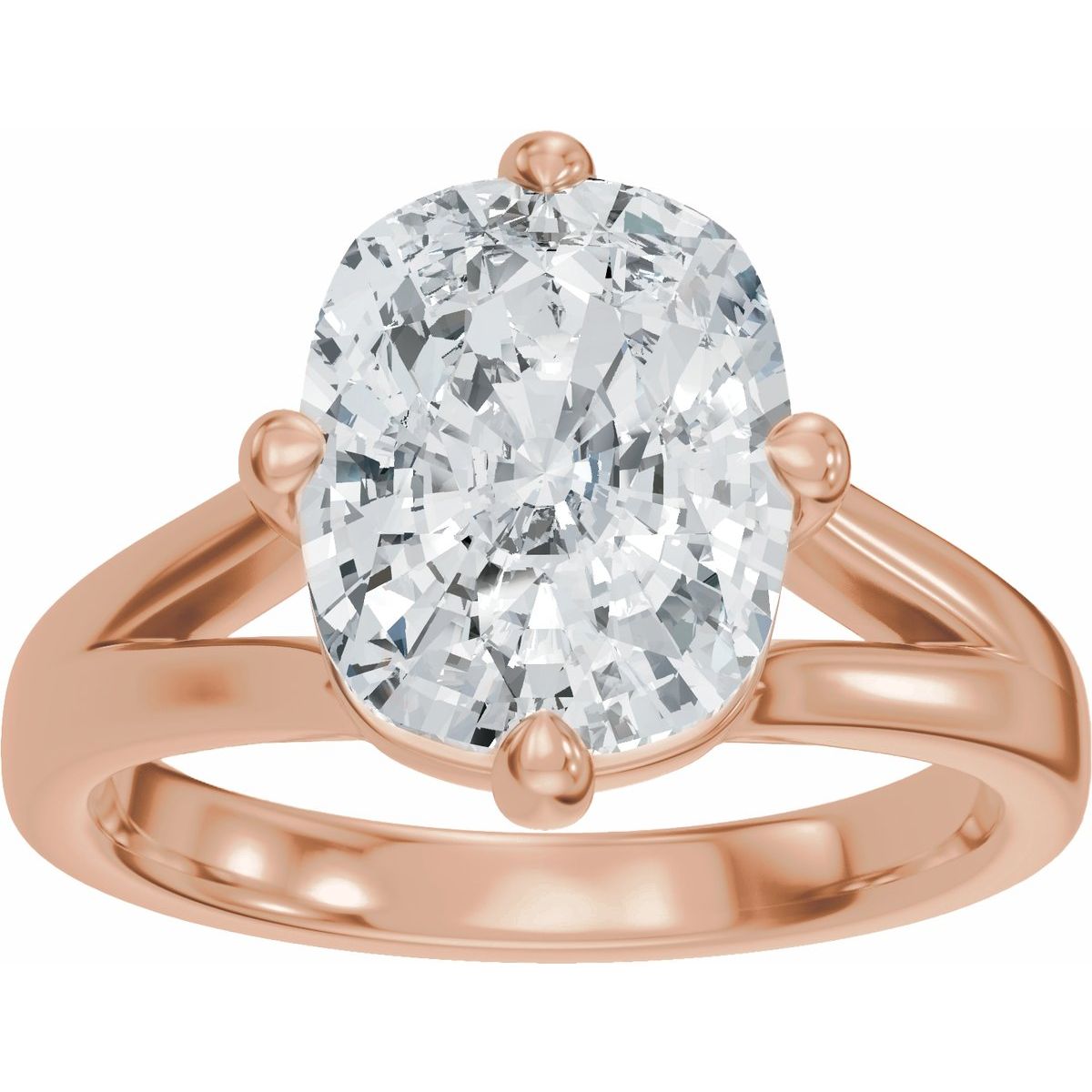 3 CTW Lab-Grown Diamond Engagement Ring in 14k rose gold