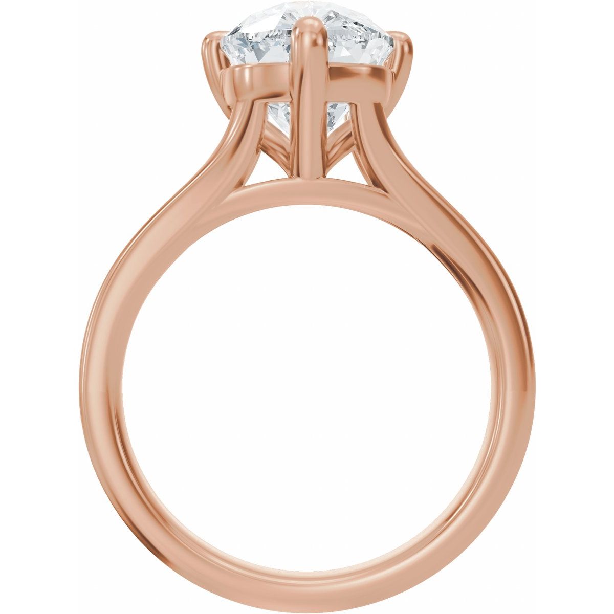 3 CTW Lab-Grown Diamond Engagement Ring in 14k rose gold