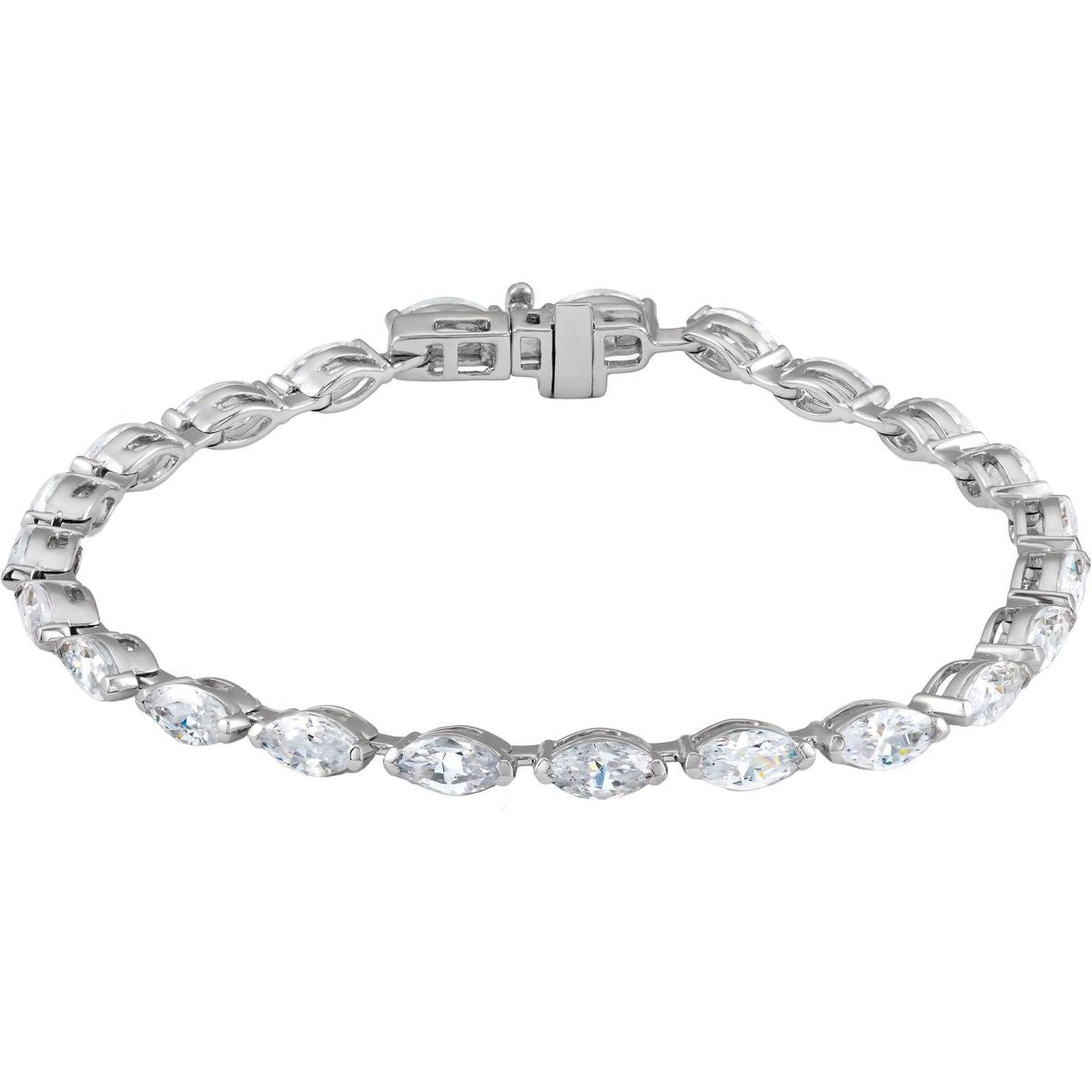 5 3/4 CTW Lab-Grown Diamond Line Bracelet in 14k white gold