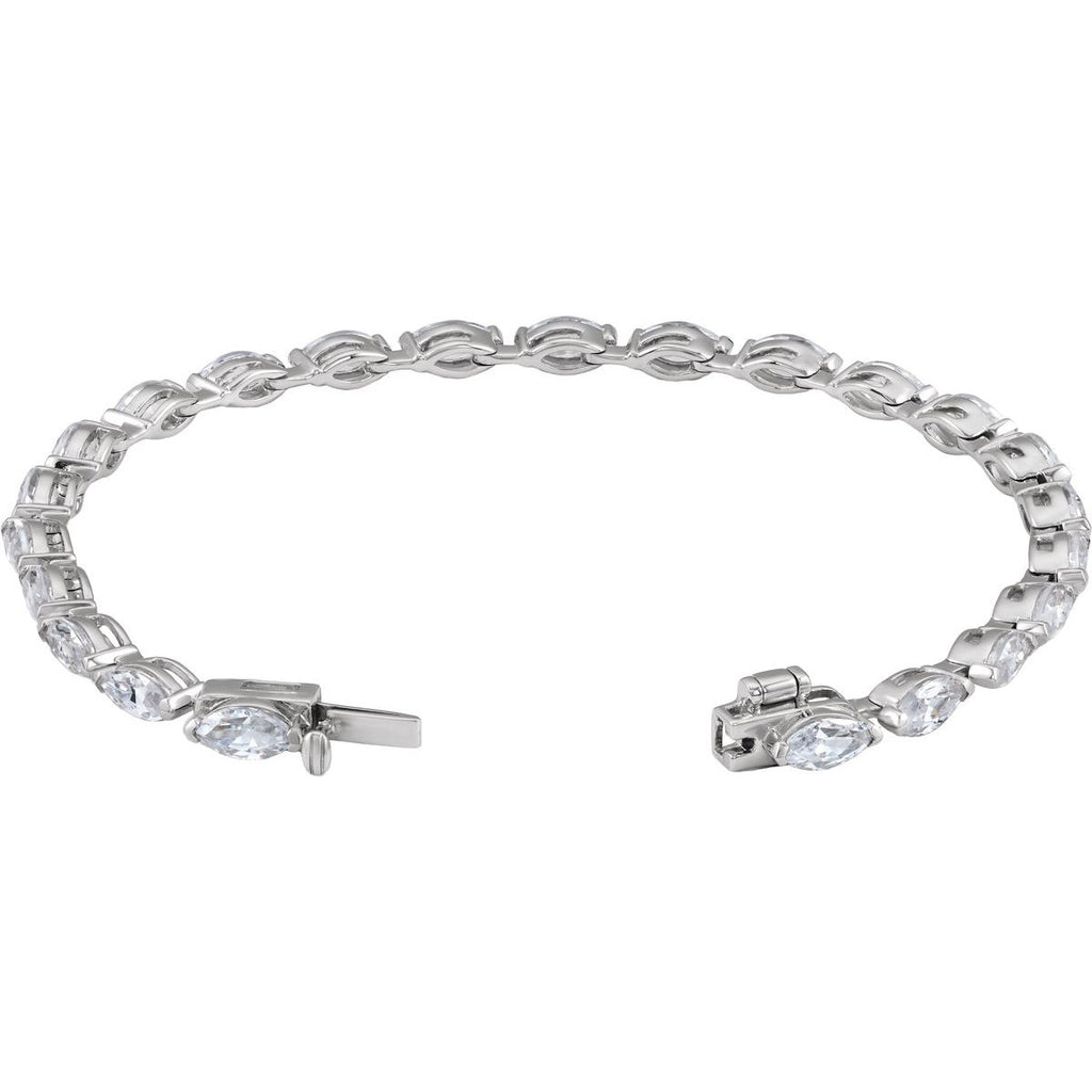 5 3/4 CTW Lab-Grown Diamond Line Bracelet in 14k white gold