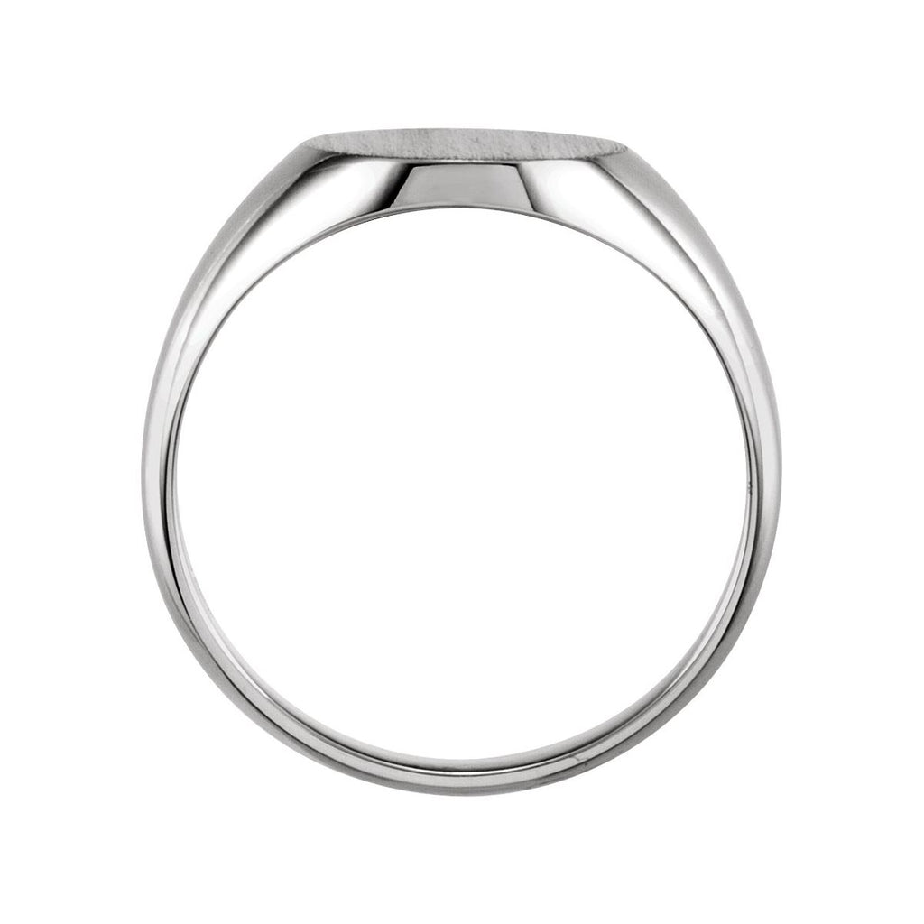 Oval Signet Ring in platinum