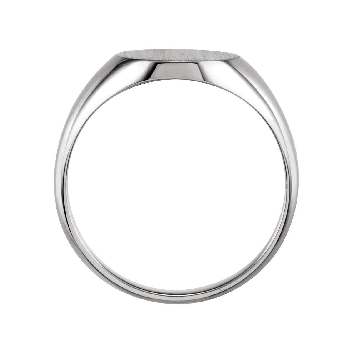 Oval Signet Ring in platinum