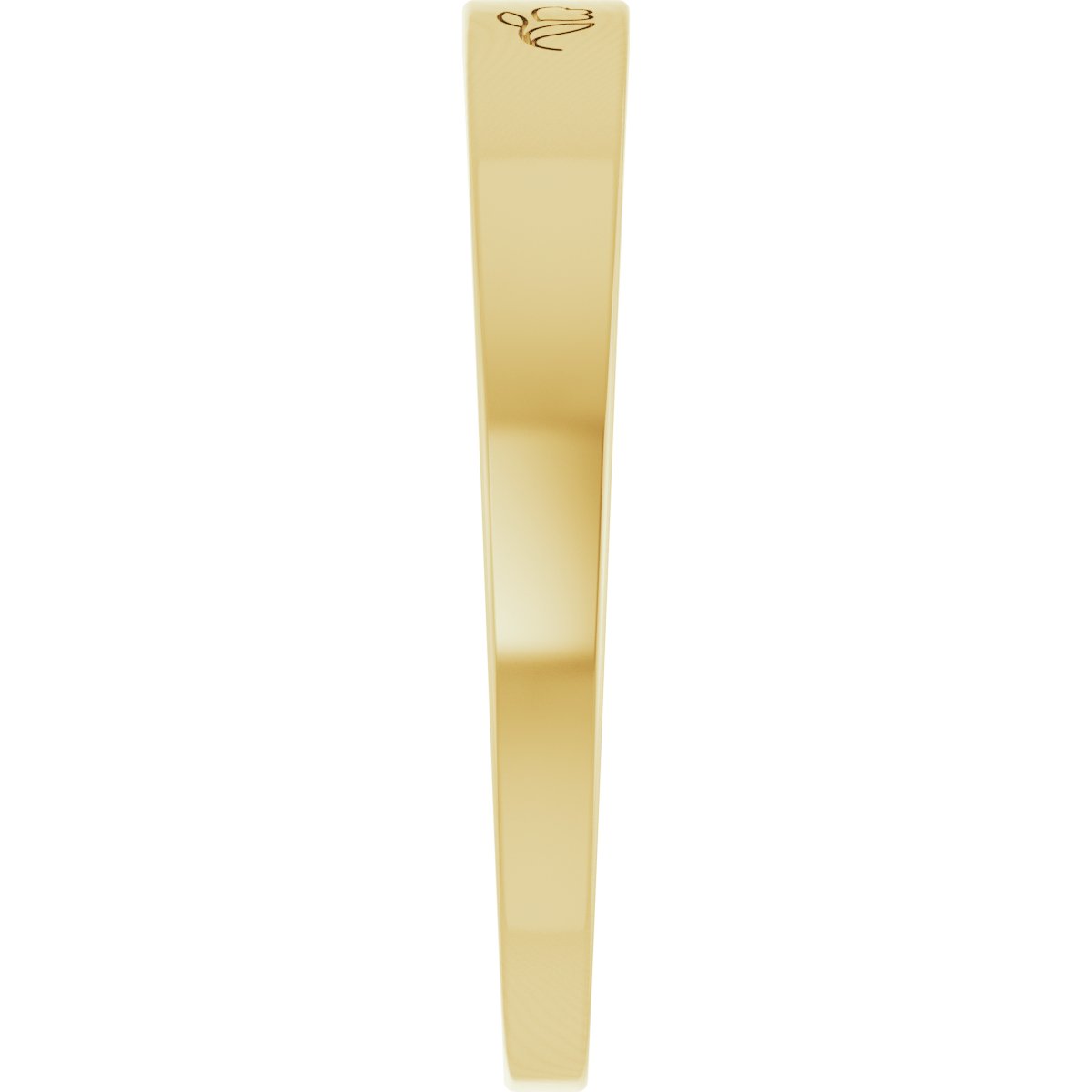 3 mm Engravable Floral Stackable Ring in 14k yellow gold