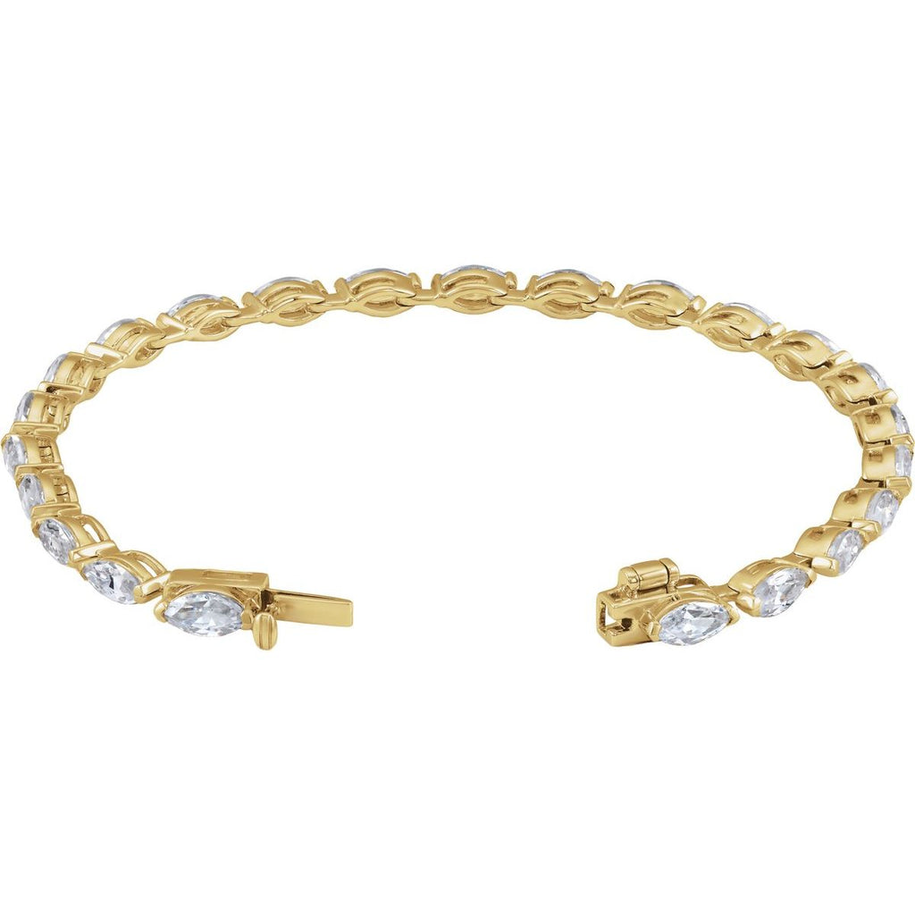 5 3/4 CTW Lab-Grown Diamond Line Bracelet in 14k yellow gold