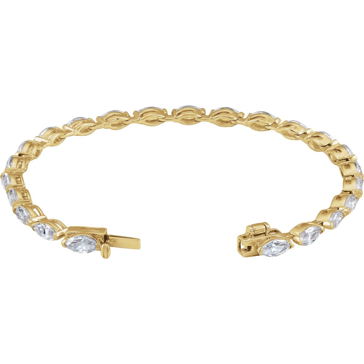 5 3/4 CTW Lab-Grown Diamond Line Bracelet in 14k yellow gold