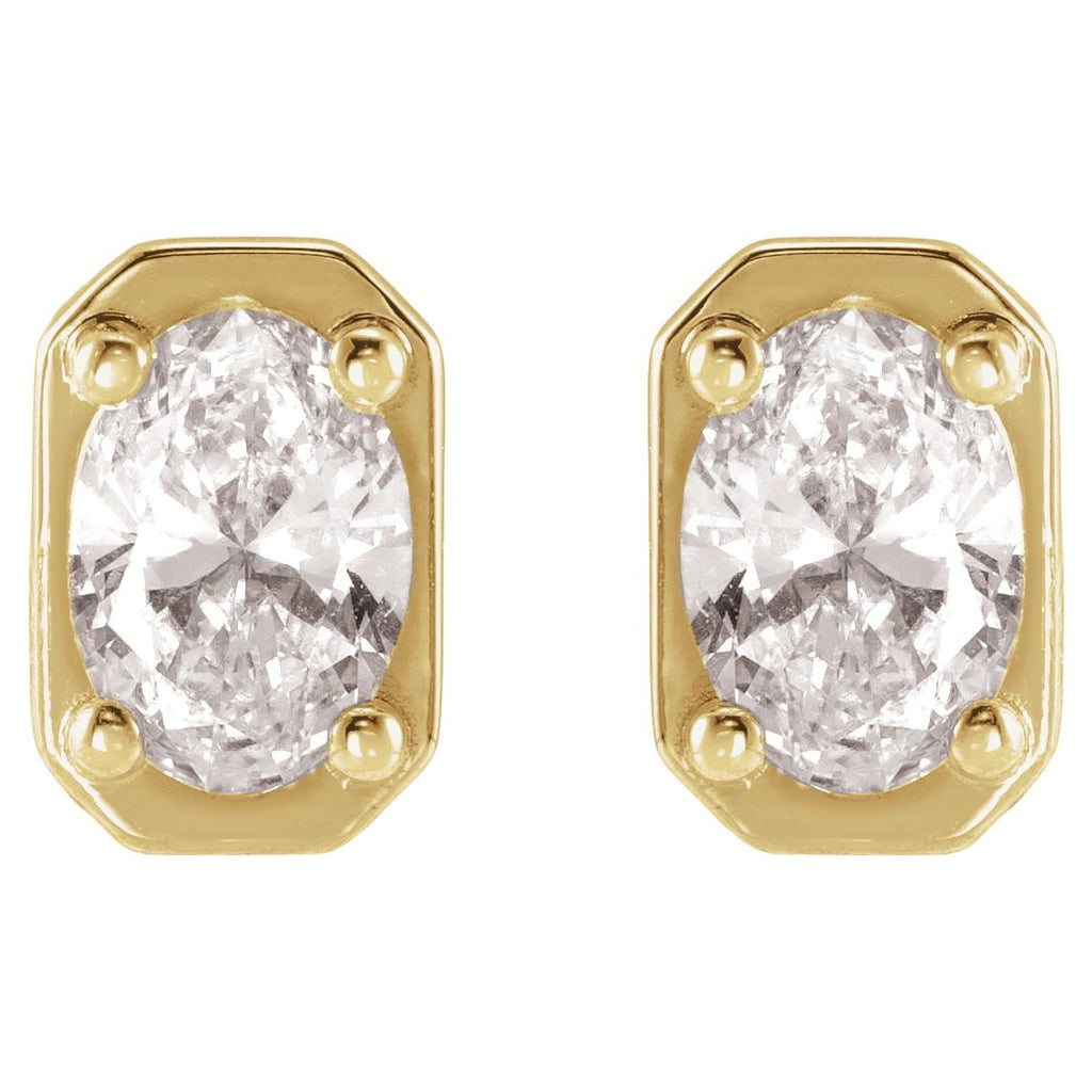 1/2 CTW Natural Diamond Stud Earrings in 14k yellow gold