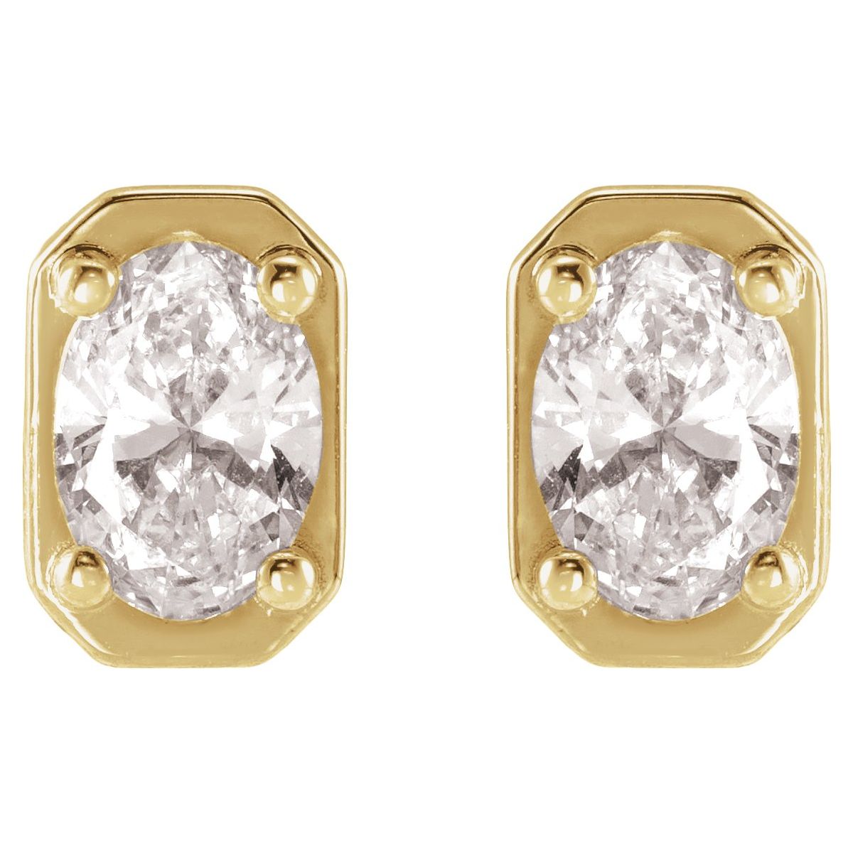 1/3 CTW Lab-Grown Diamond Stud Earrings in 14k yellow gold