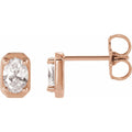 1/2 CTW Natural Diamond Stud Earrings in 14k rose gold
