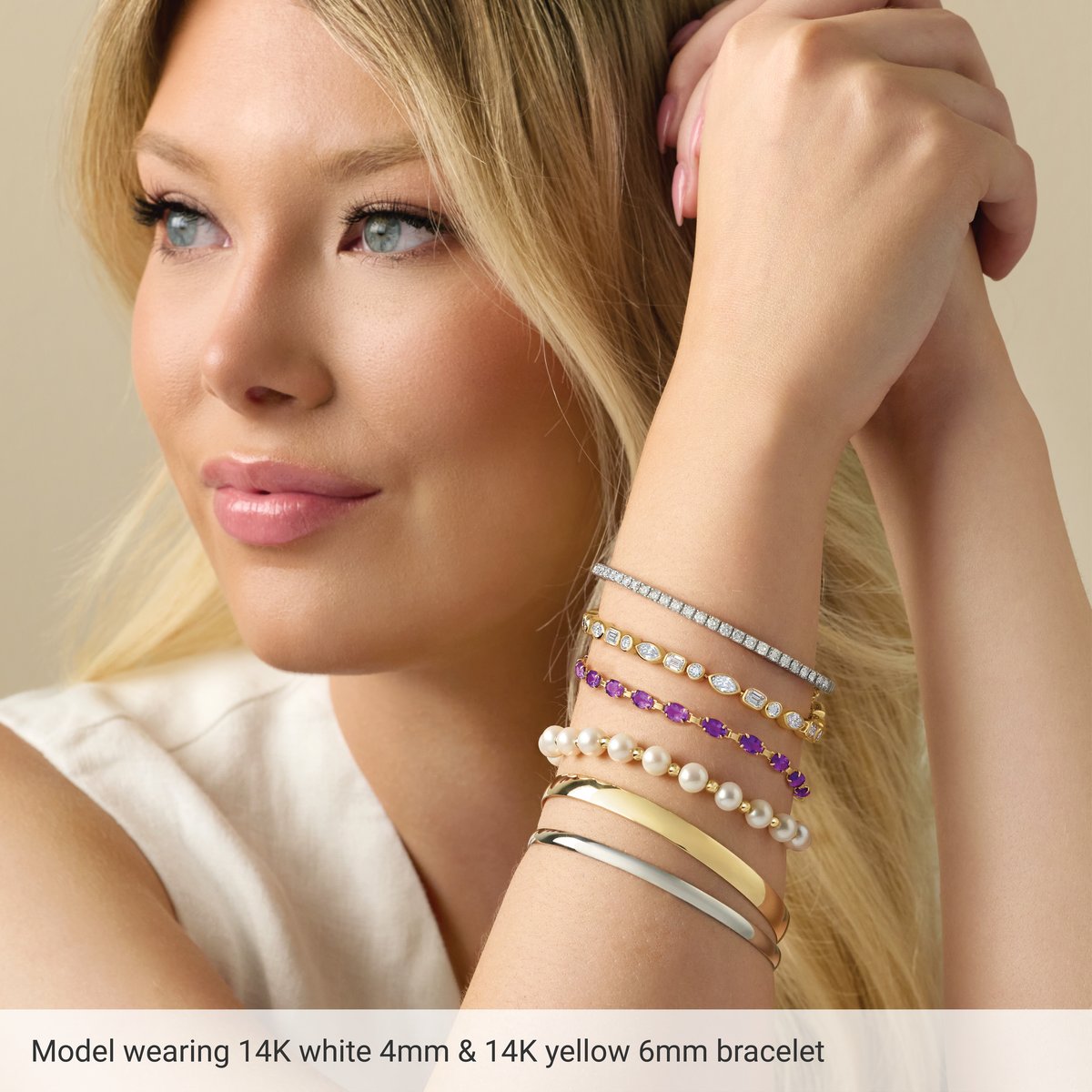 Engravable 6 mm Half Round Bangle Bracelet