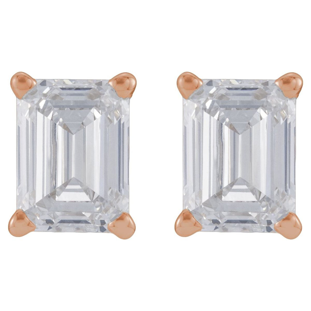 3 1/2 CTW Lab-Grown Diamond Stud Earrings in 14k rose gold