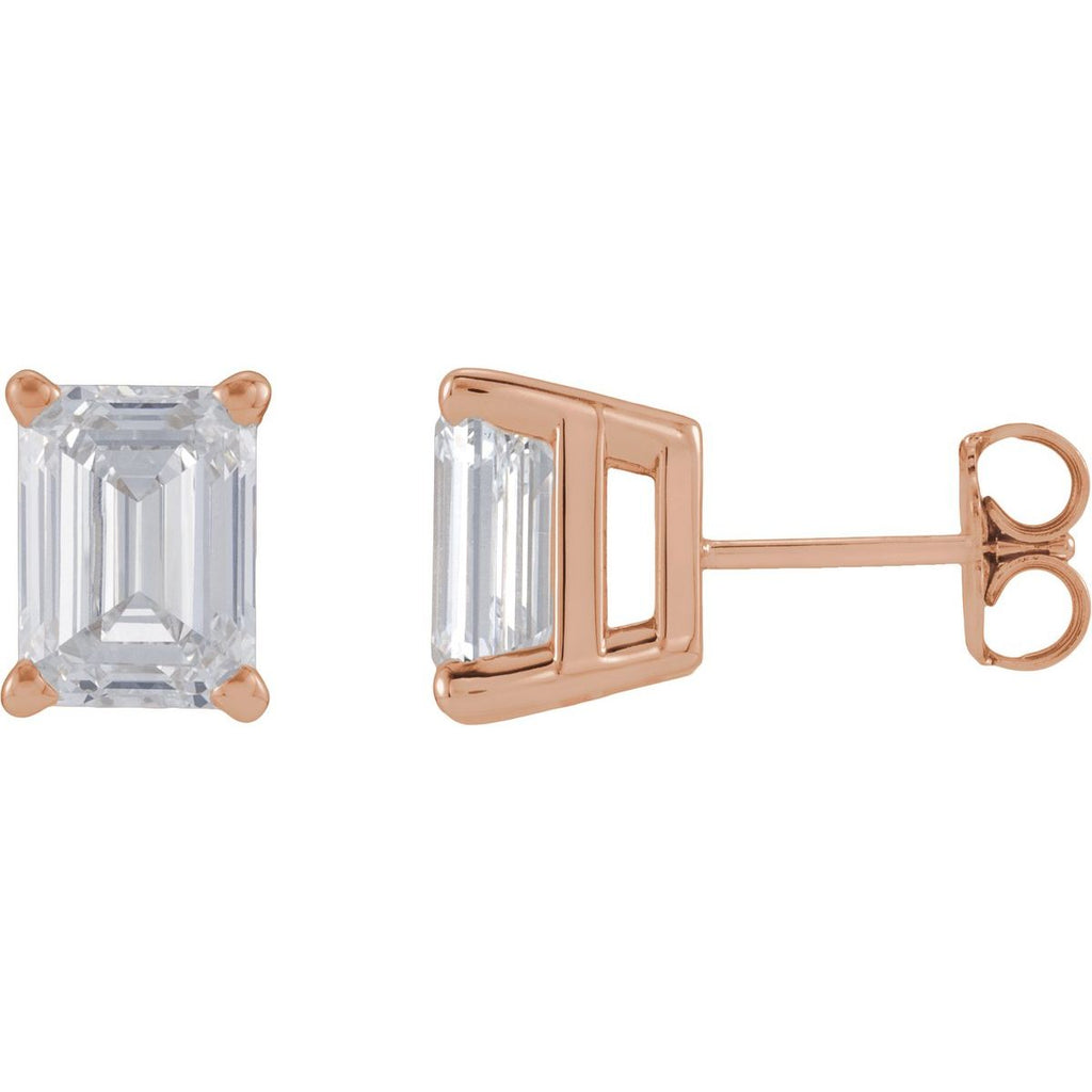 3 1/2 CTW Lab-Grown Diamond Stud Earrings in 14k rose gold
