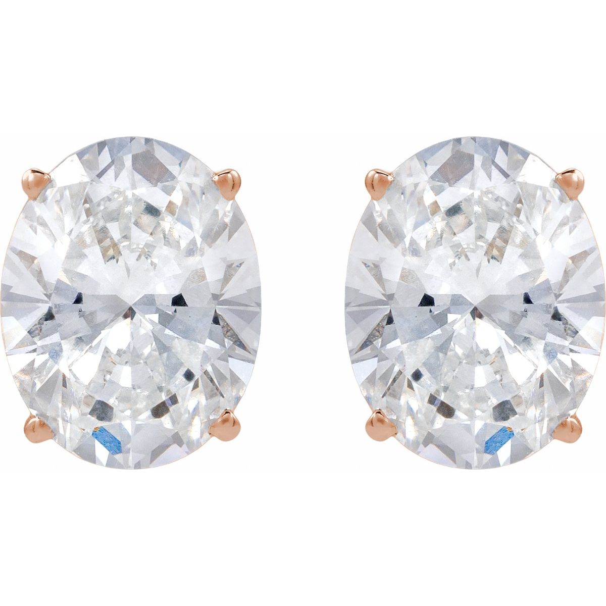 3 5/8 CTW Lab-Grown Diamond Earrings in 14k rose gold