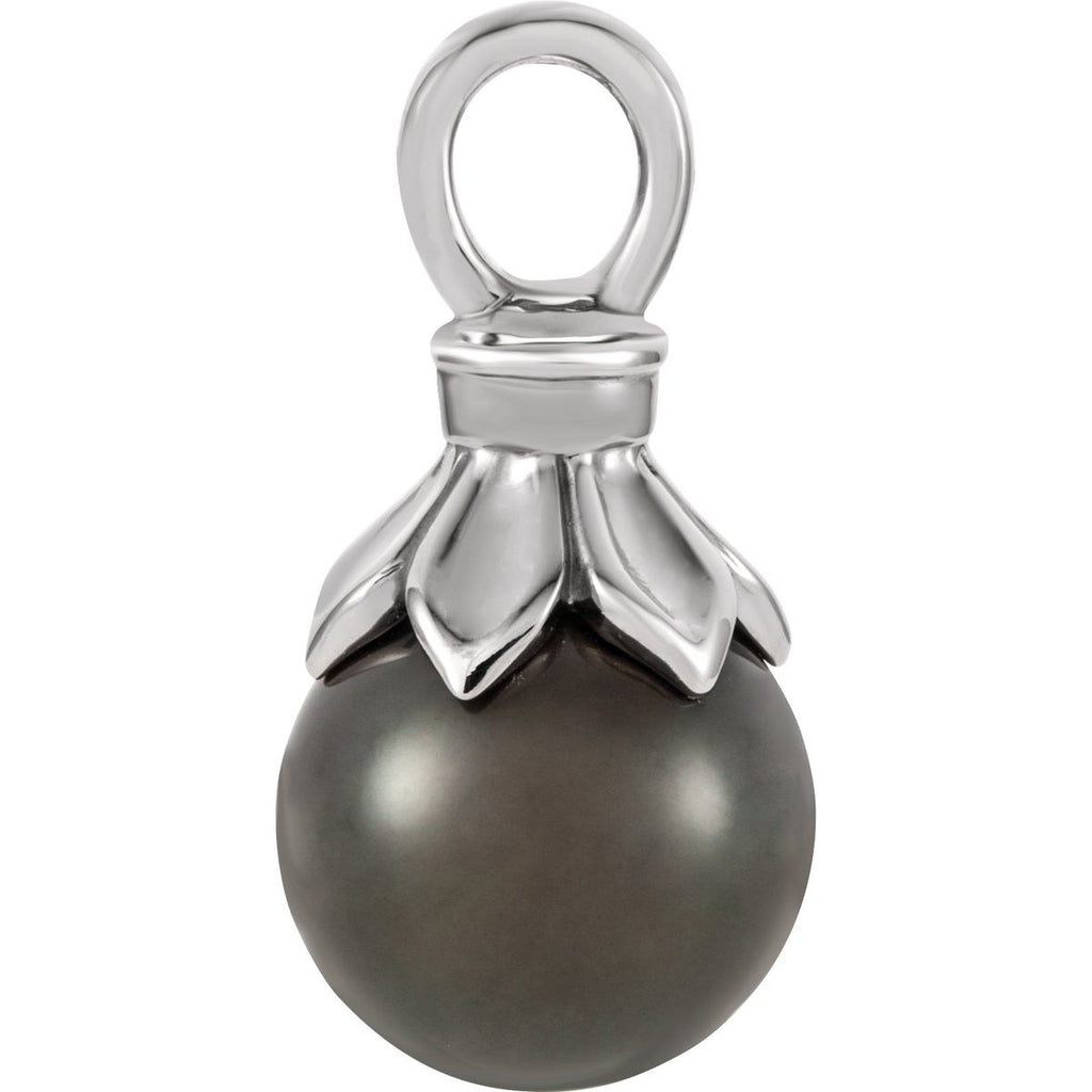 Cultured Tahitian Pearl Pendant in 14k white gold