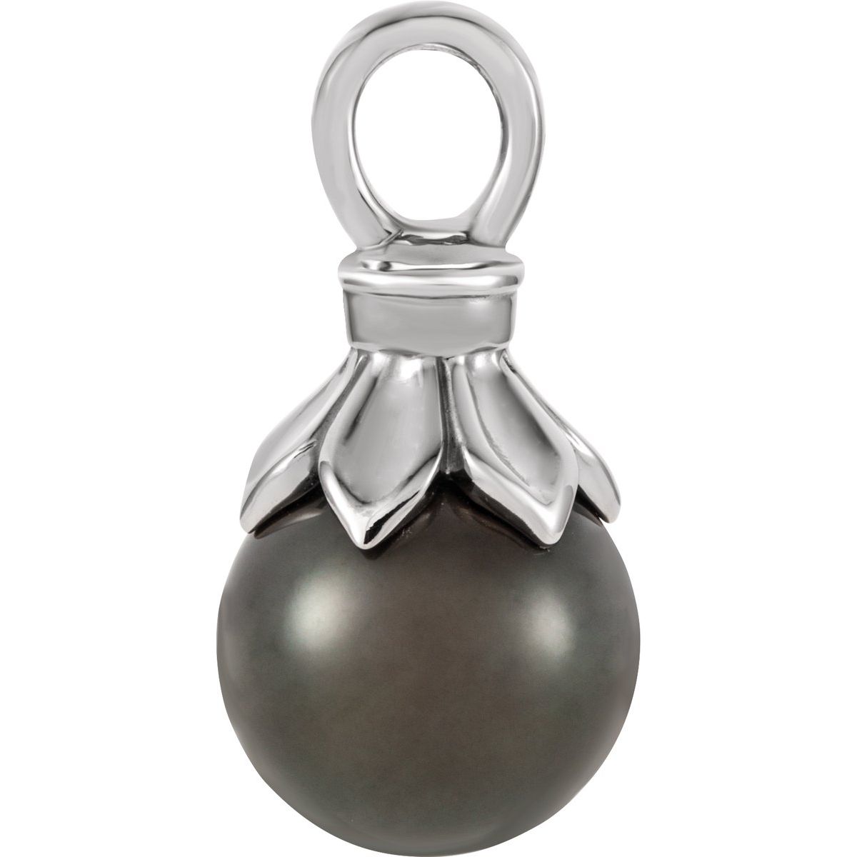 Cultured Tahitian Pearl Pendant in 14k white gold