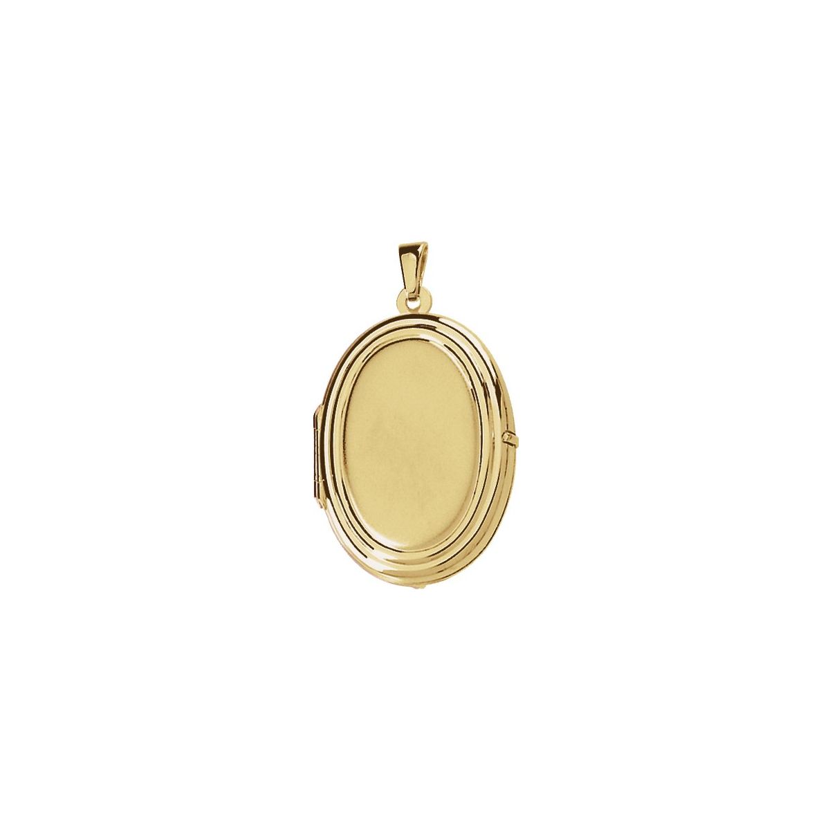 Engravable Oval Locket in 14k yellow gold