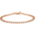 2 1/4 CTW Natural Diamond Line Bracelet in 14k rose gold
