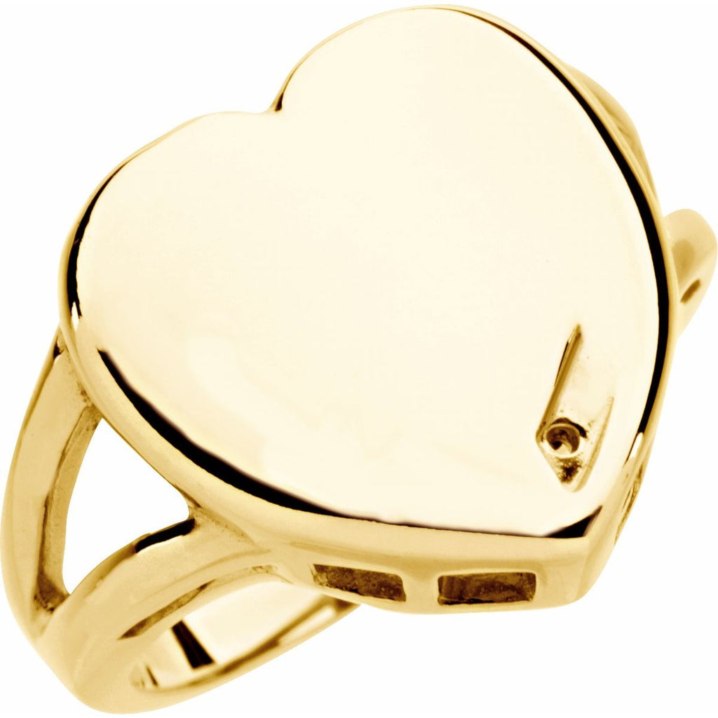 Engravable Family Heart Ring