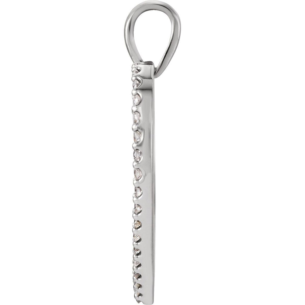 1/3 CTW Natural Diamond Heart Pendant in 14k white gold