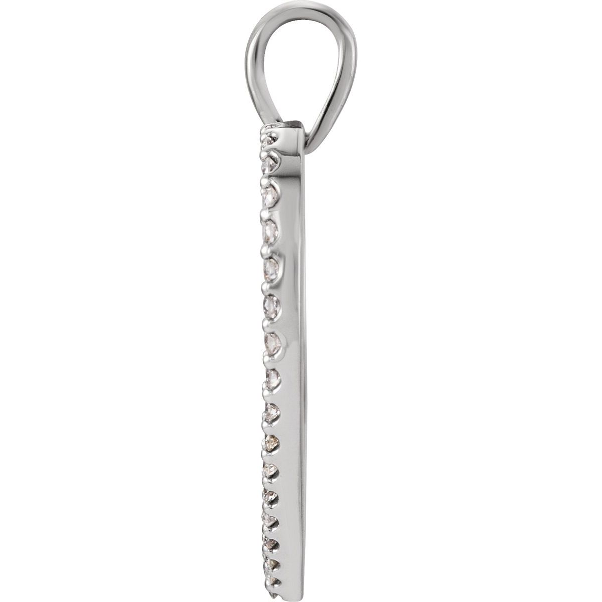 1/3 CTW Natural Diamond Heart Pendant in 14k white gold