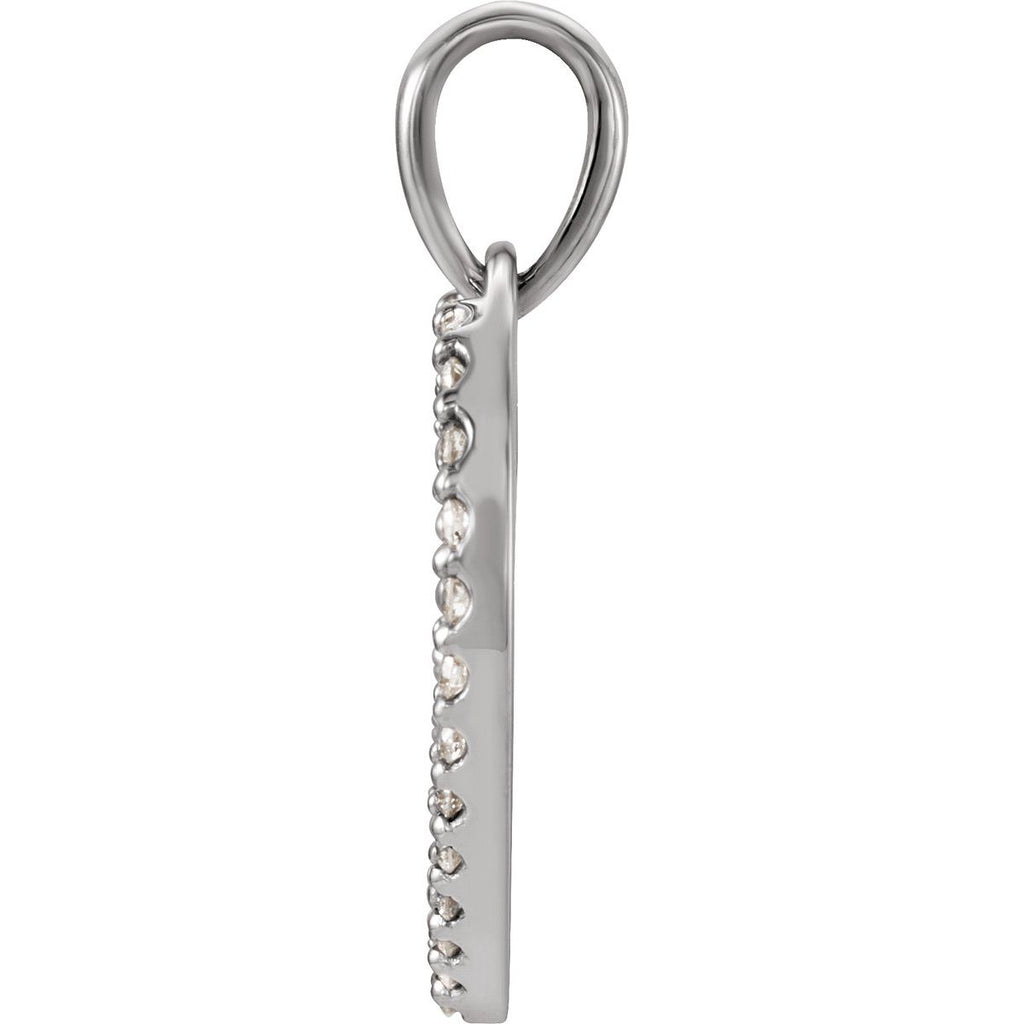 1/5 CTW Natural Diamond Heart Pendant in 14k white gold