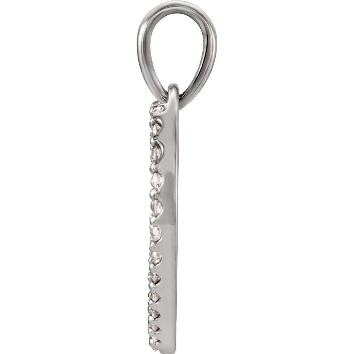 1/5 CTW Natural Diamond Heart Pendant in 14k white gold