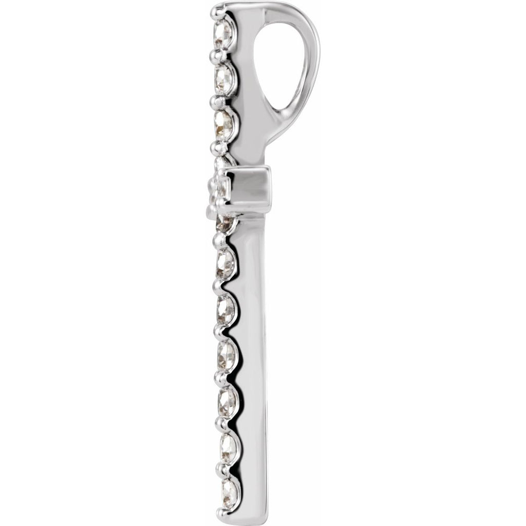 Natural Diamond Petite Cross Pendant