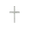 Lab-Grown Diamond Petite Cross Pendant in 14k rose gold