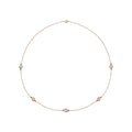 1 CTW Lab-Grown Diamond 5-Station Necklace in 14k rose gold