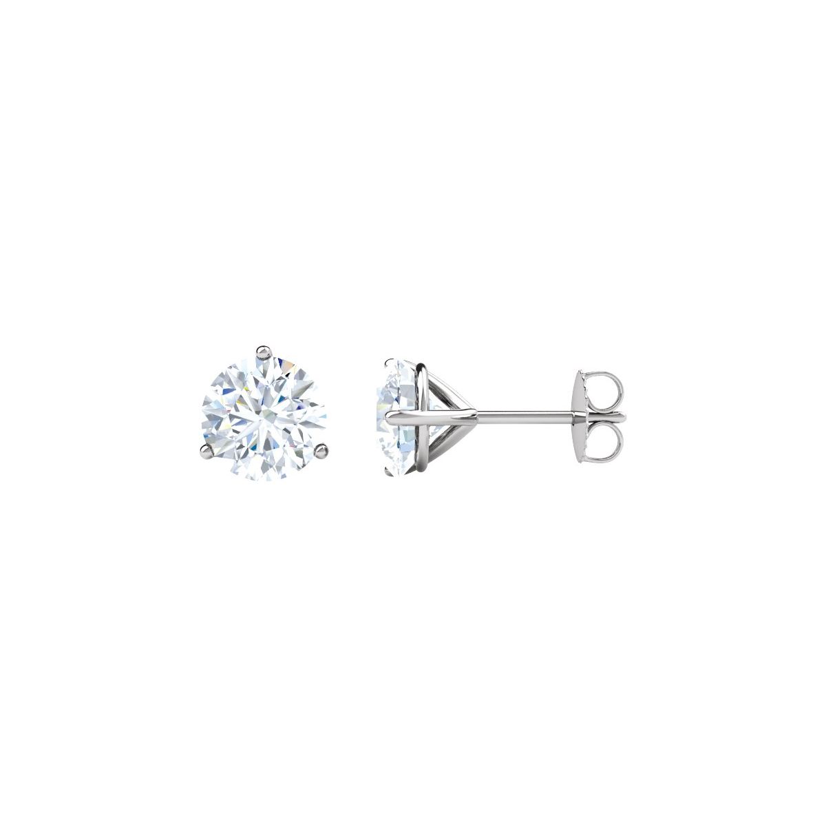 4 CTW Lab-Grown Diamond Earrings in 14k white gold