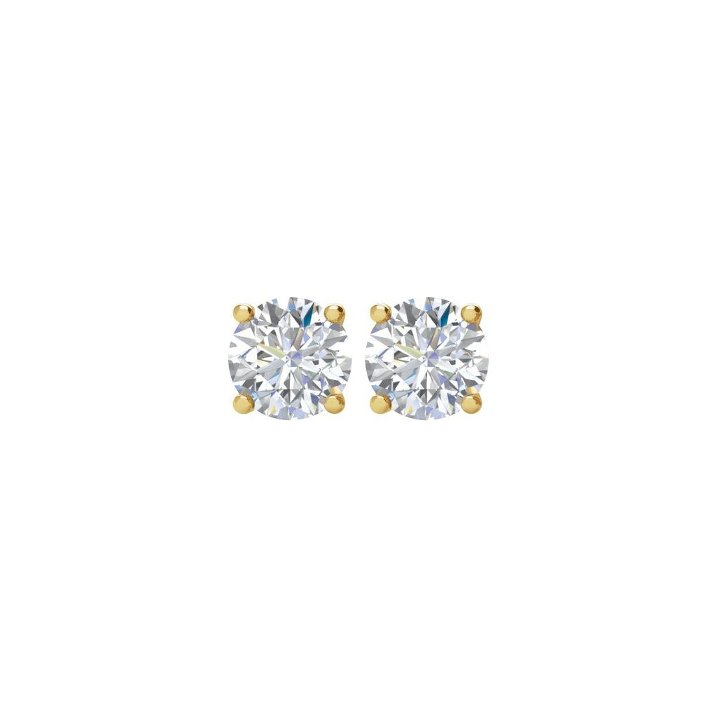 1/2 CTW Natural Diamond Stud Earrings in 14k yellow gold