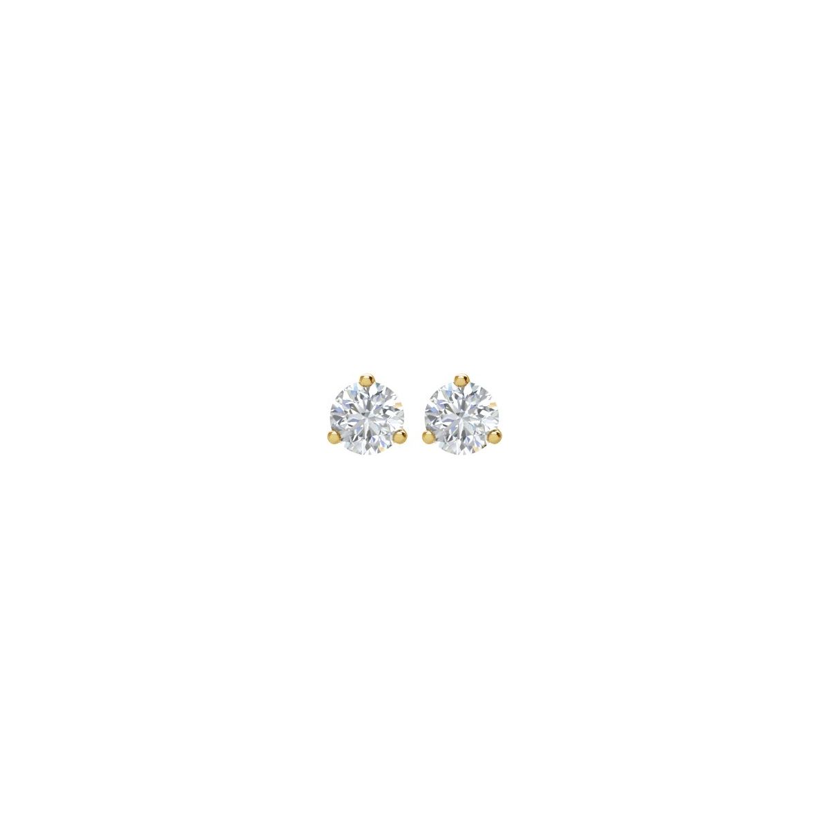 1 1/2 CTW Natural Diamond Stud Earrings in 14k yellow gold
