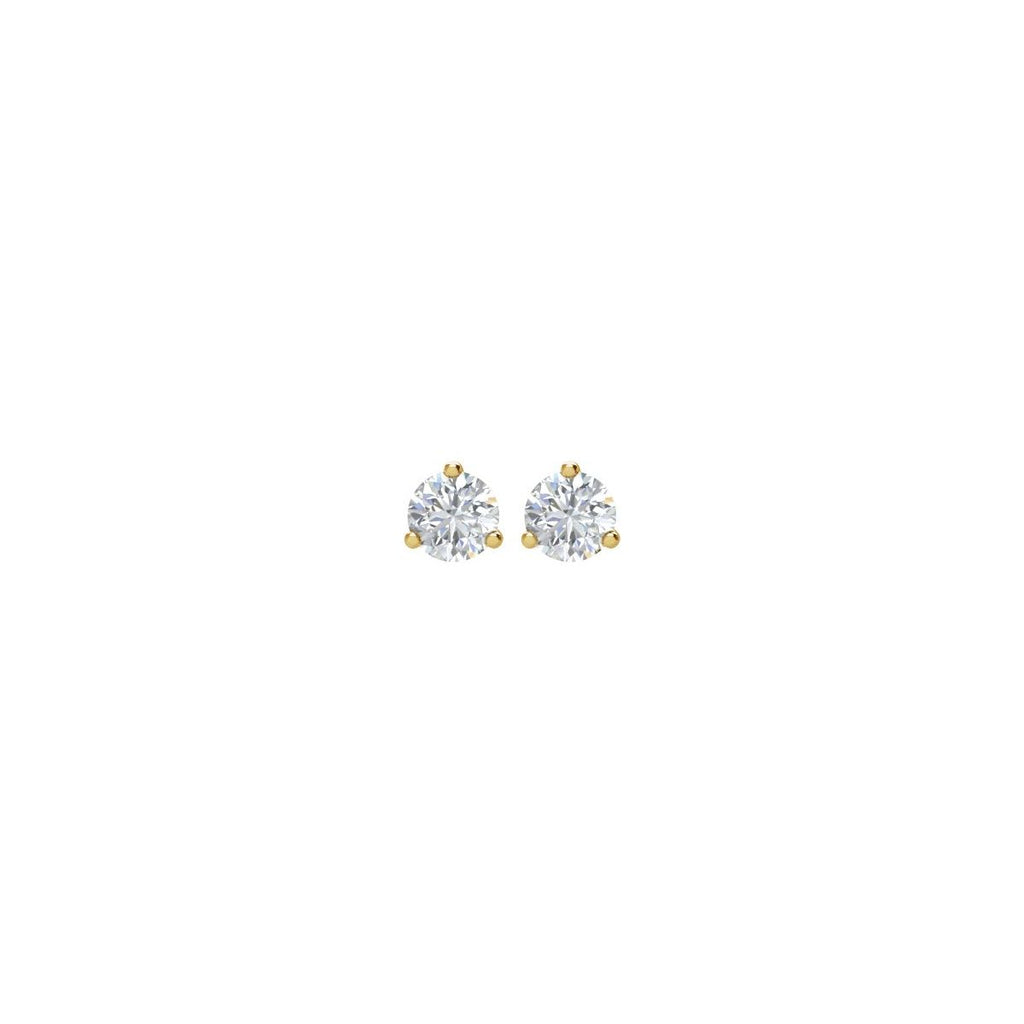 4 CTW Lab-Grown Diamond Earrings in 14k yellow gold