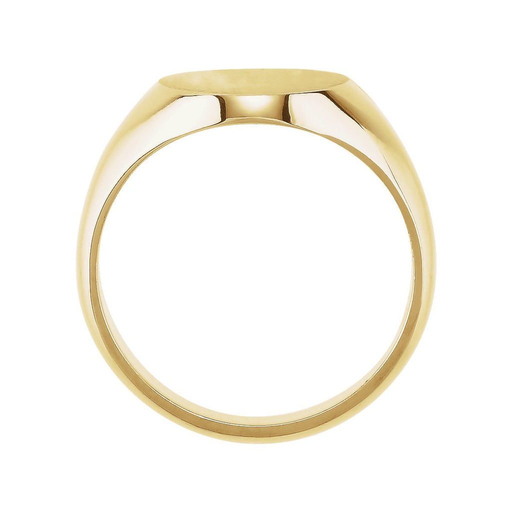 12x10 mm Oval Signet Ring in 14k yellow gold