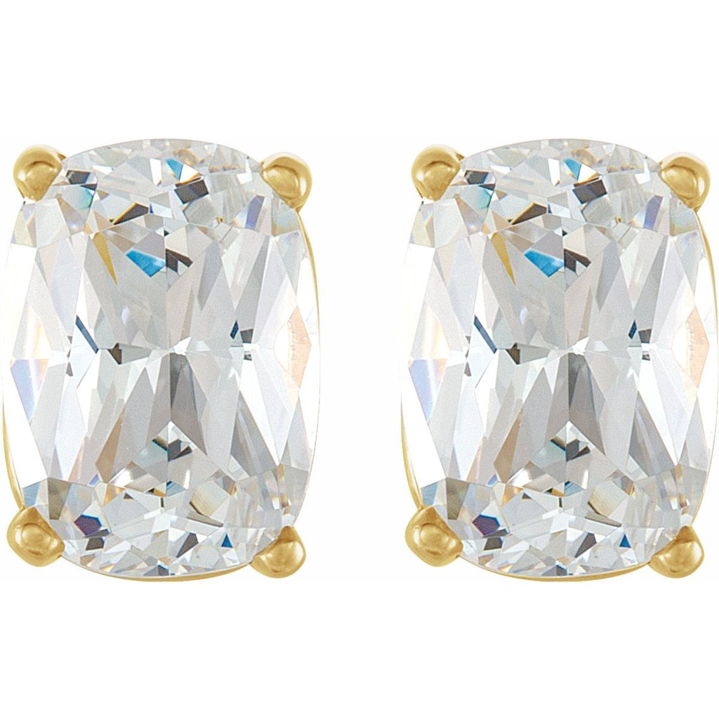 2 CTW Lab-Grown Diamond Stud Earrings in 14k yellow gold
