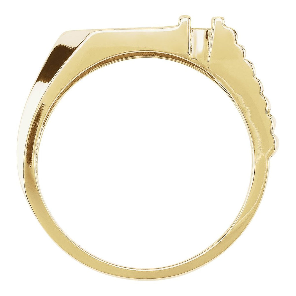 1/5 CTW Natural Diamond Ring 1/5 CTW Natural Diamond 10.5x10 mm Geometric Signet Ring in platinum