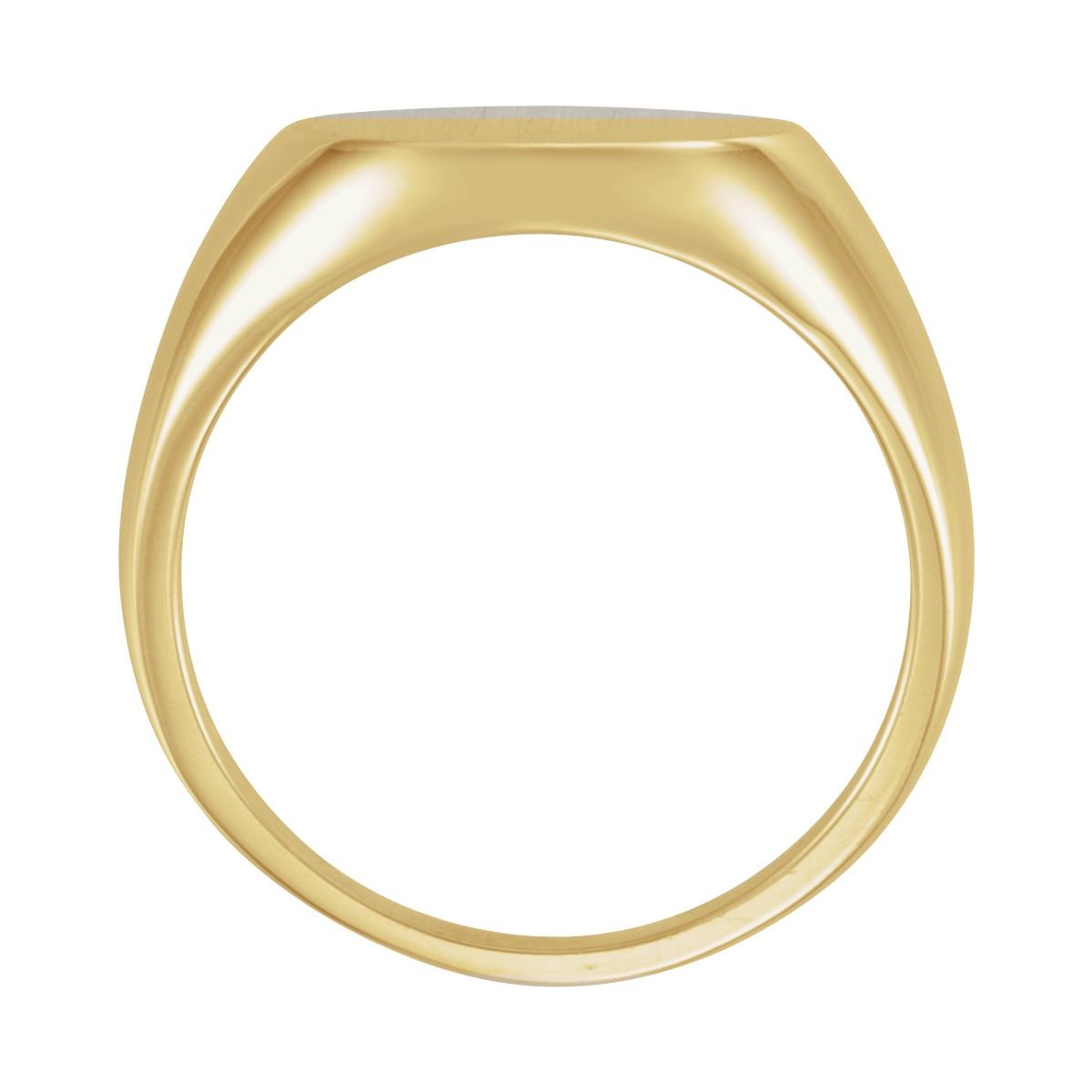 Round Signet Ring in 14k yellow gold
