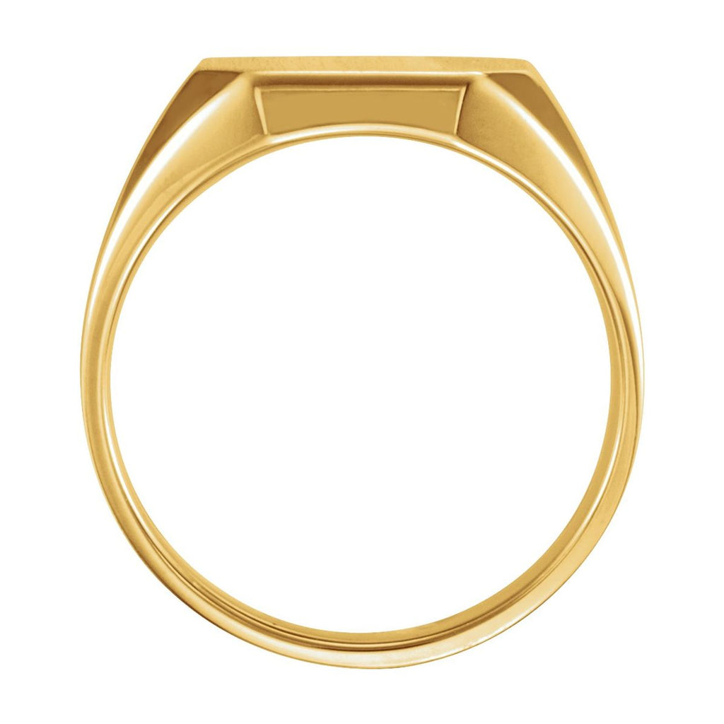 22x20 mm Octagon Signet Ring in 18k yellow gold