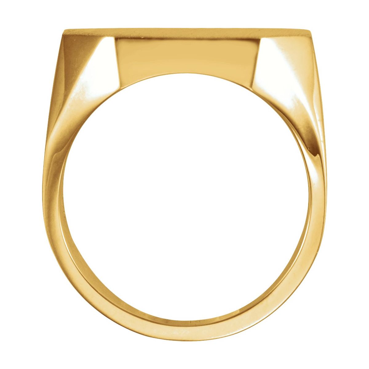 22x20 mm Octagon Signet Ring in 14k yellow gold