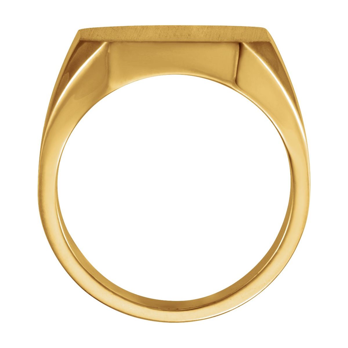 18x16 mm Octagon Signet Ring in 14k yellow gold